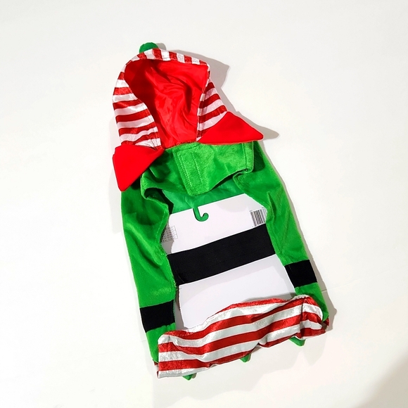 Holiday Time Dog Pet Holiday Christmas Hooded Santa's Elf Suit (L) - Picture 3 of 9